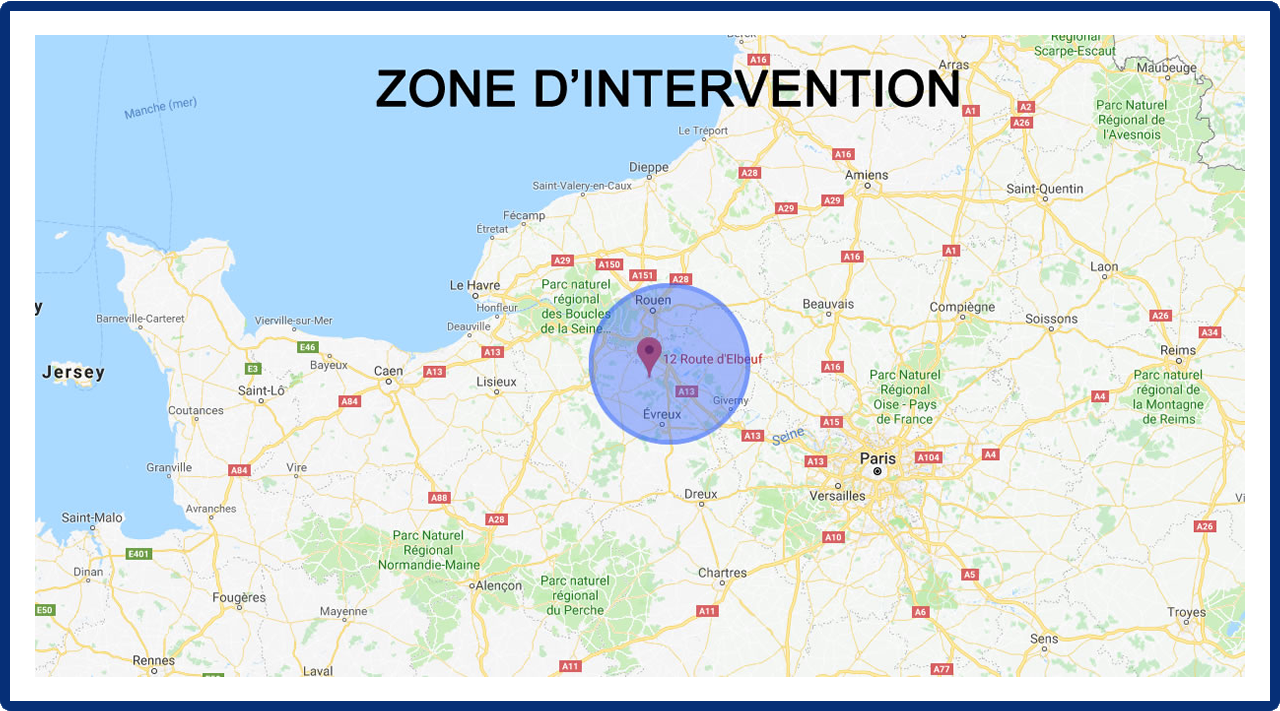 Zone d'intervention Rouen évreux